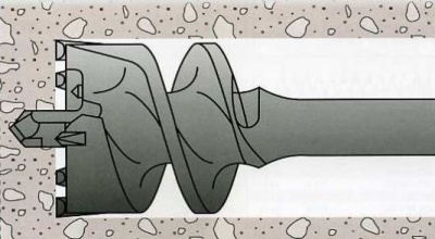 Проломной бур SDS MAX 68x550мм по бетону Проломной бур SDS MAX 68x550мм по бетону